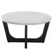 Chrissy Black and White Round Marble Top Ocassional Table