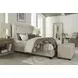 Chloe Meringue Natural Queen Upholstered Panel Bed