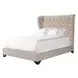 Chloe Meringue Natural King Upholstered Panel Bed