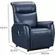 Leighton Marco Navy Blue Leather Lay Flat Power Lift Recliner with Power Headrest and Power Lumbar