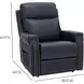 Louisville Rainer Ocean Leather Zero Gravity Lay Flat Power Lift Recliner with USB Charging and Nailhead Trim