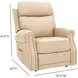 Lance Sorrento Sand Leather Power Lift Recliner with Power Lumbar and USB Charging