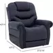 Lucas Canyon Ocean Performance Fabric Power Lift Recliner with USB Charging and 3 Zone Heat