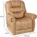 Lucas Canyon Silt Performance Fabric Power Lift Recliner with USB Charging and 3 Zone Heat