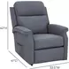 Lena Cappricio Slate Performance Fabric Power Lift Recliner with USB Charging and 2 Zone Heat