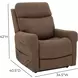 Lloyd Stonewash Granite Performance Fabric Power Lift Recliner with Power Lumbar and USB Charging