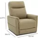 Montclair Jumbo Sand Performance Fabric Power Lift Recliner with Power Lumbar and 3 Zone Heat