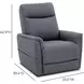 Montclair Jumbo Slate Performance Fabric Power Lift Recliner with Power Lumbar and 3 Zone Heat