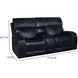 Glenwood Rainer Ocean Leather 78" Lay Flat Power Reclining Console Loveseat with Power Lumbar and USB Charging