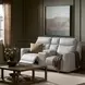 Chester Denisa Soft White Leather 76" Power Reclining Console Loveseat with Power Lumbar and USB Charging