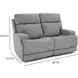 Ashbee Arula Dolphin 66" Zero Gravity Power Reclining Loveseat with Power Headrest and USB Charging