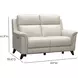 Kester Laurel Cream Leather 63" Power Reclining Loveseat with Power Headrest and USB Charging