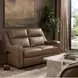 Ayden Hillwood Toffee Leather 60" Power Reclining Loveseat with Power Lumbar and USB Charging