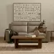 Harper Berlin Taupe Leather 64" Power Reclining Loveseat with Power Lumbar and USB Charging