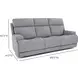 Ashbee Arula Dolphin 90" Zero Gravity Power Reclining Sofa with Power Headrest and USB Charging