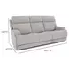 Ashbee Arula Dove 90" Zero Gravity Power Reclining Sofa with Power Headrest and USB Charging