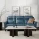 Kester Masen Bluegray Leather Power Reclining Living Room Set with Power Headrest and USB Charging