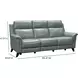 Kester Lorenzo Mint Leather 86" Power Reclining Sofa with Power Headrest and USB Charging