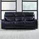 Glenwood Rainer Ocean Leather 88" Lay Flat Power Reclining Sofa with Power Lumbar and USB Charging