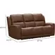 Pierce Homerun Cinnamon Leather 87" Zero Gravity Power Reclining Sofa with Power Lumbar and USB Charging