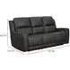 Pierce Homerun Dark Gray Leather 87" Zero Gravity Power Reclining Sofa with Power Lumbar and USB Charging