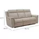 Harper Berlin Cream Leather 85" Power Reclining Sofa with Power Lumbar and USB Charging
