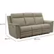 Harper Berlin Taupe Leather 85" Power Reclining Sofa with Power Lumbar and USB Charging