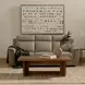 Harper Berlin Taupe Leather 85" Power Reclining Sofa with Power Lumbar and USB Charging