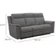 Harper Berlin Cement Leather 85" Power Reclining Sofa with Power Lumbar and USB Charging