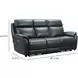 Corry Pretty G Dark Blue Leather 87" Power Reclining Sofa with Power Lumbar and USB Charging