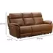 Corry Simon Saddle Leather 87" Power Reclining Sofa with Power Lumbar and USB Charging
