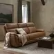 Corry Simon Saddle Leather 87" Power Reclining Sofa with Power Lumbar and USB Charging