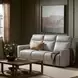 Chester Denisa Soft White Leather Power Reclining Living Room Set with Power Lumbar and USB Charging