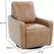 Mara Fresco Honey Leather Zero Wall Swivel Power Recliner
