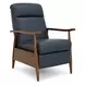 Hampton Santa Fe Ocean Leather Push Thru The Arms Recliner