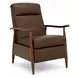 Hampton Oasis Walnut Leather Push Thru The Arms Recliner