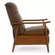 Hampton Oasis Walnut Leather Push Thru The Arms Recliner