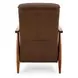 Hampton Oasis Walnut Leather Push Thru The Arms Recliner