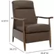 Hampton Oasis Walnut Leather Push Thru The Arms Recliner