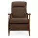 Hampton Oasis Walnut Leather Push Thru The Arms Recliner