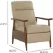 Hampton Shoreham Cream Leather Push Thru The Arms Recliner