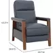Ashland Santa Fe Ocean Leather Push Thru The Arms Recliner