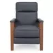 Ashland Santa Fe Ocean Leather Push Thru The Arms Recliner