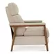 Ashland Cashmere Stone Leather Push Thru The Arms Recliner