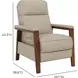 Ashland Cashmere Stone Leather Push Thru The Arms Recliner