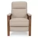 Ashland Cashmere Stone Leather Push Thru The Arms Recliner