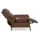 Ashland Oasis Walnut Leather Push Thru The Arms Recliner