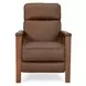 Ashland Oasis Walnut Leather Push Thru The Arms Recliner