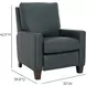 Fairview Santa Fe Ocean Leather Push Thru The Arms Recliner