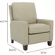 Fairview Cashmere Stone Leather Push Thru The Arms Recliner